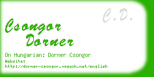 csongor dorner business card